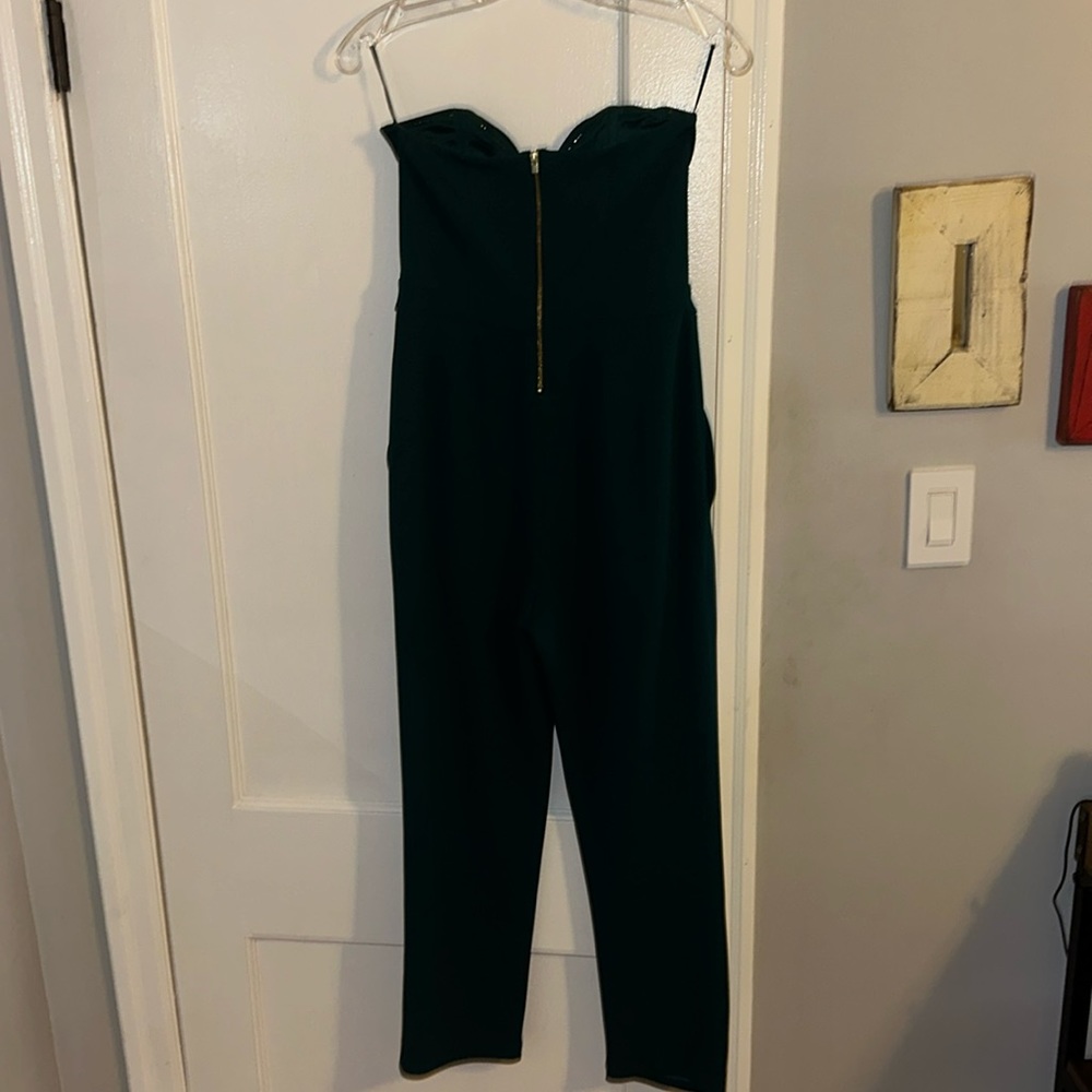 Green Express Strapless Jumpsuit